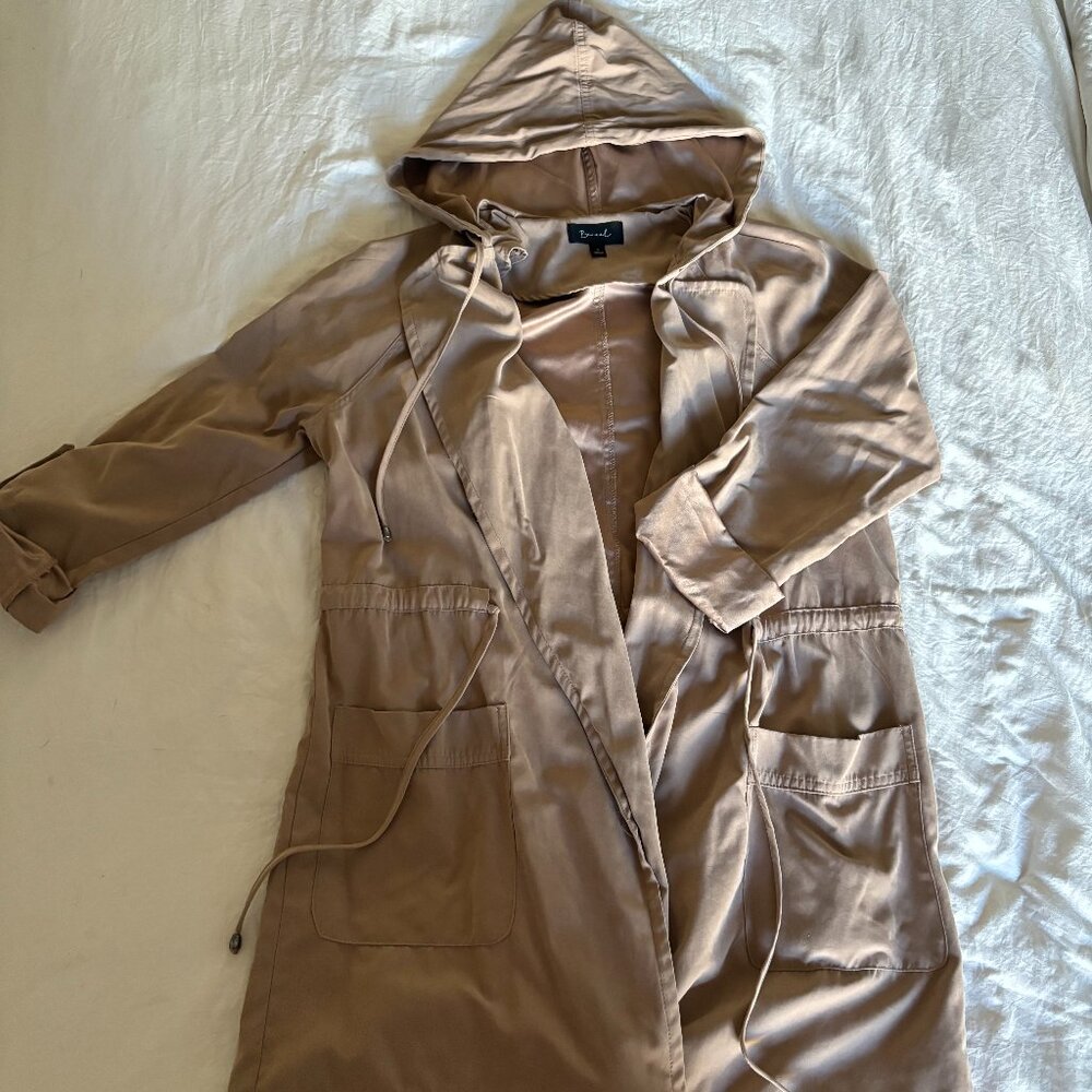 Be Cool Faux Suede Hooded Jacket